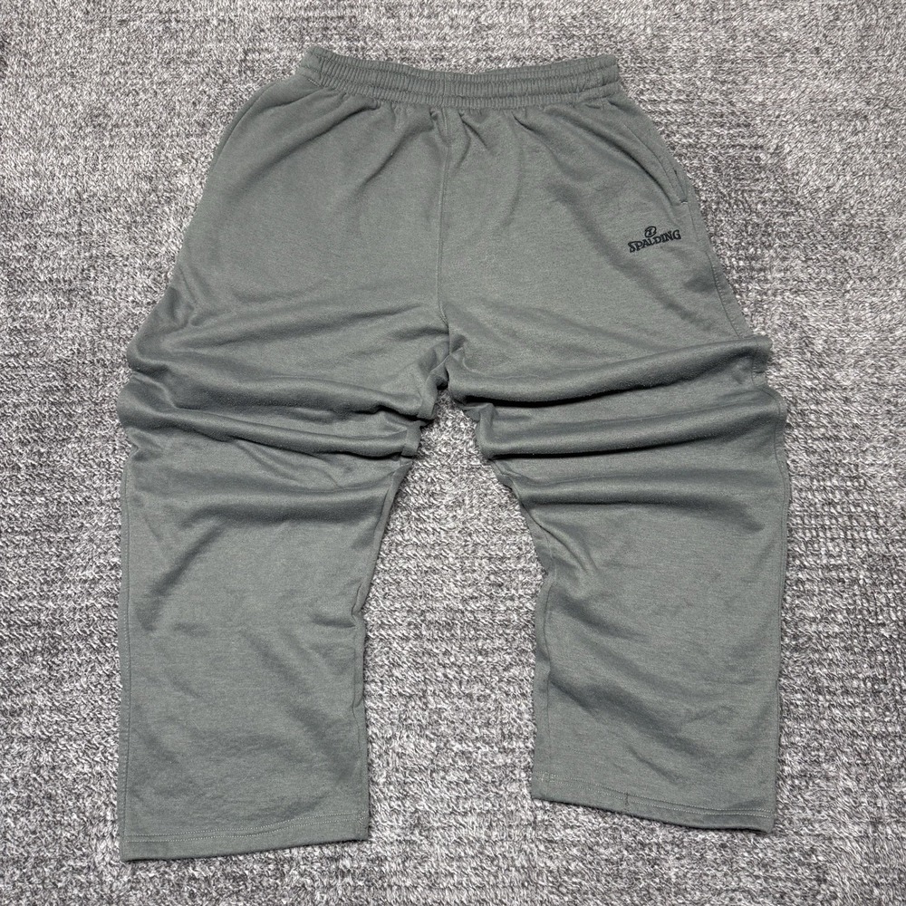 Spalding Gray Sweatpants Men's Y2K Size Large Basketball‎ Active Wear